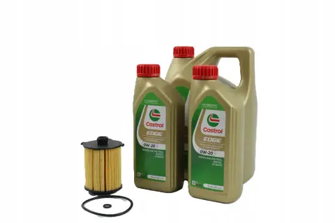 Olej Castrol EDGE 0W-20 do Volvo V40 2.0 diesel, wraz z filtrem. Idealny wybór dla Twojego silnika.