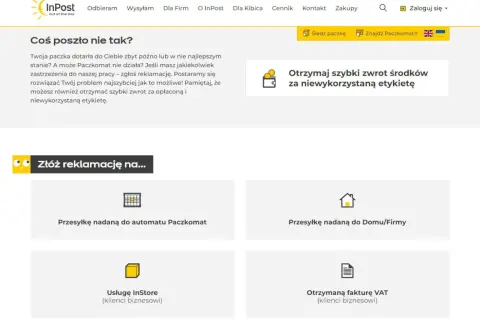 Uszkodzona paczka InPost? Zgłoś reklamację, jeśli przesyłka dotarła późno lub w złym stanie. Możliwy szybki zwrot środków.