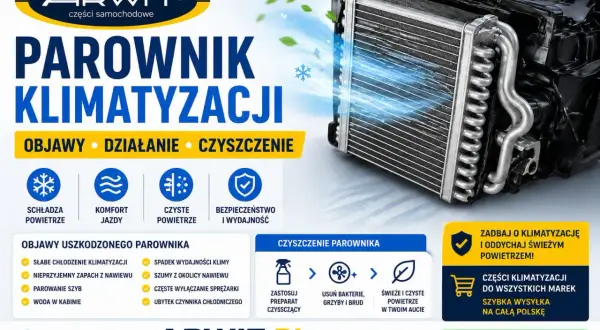 Uszkodzony parownik klimatyzacji objawy: słabe chłodzenie, nieprzyjemny zapach, parowanie szyb. Zadbaj o świeże powietrze z ARWIT.